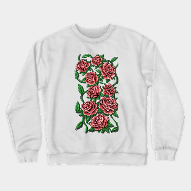 A Touch Of A Rose Crewneck Sweatshirt by erynelisabeth